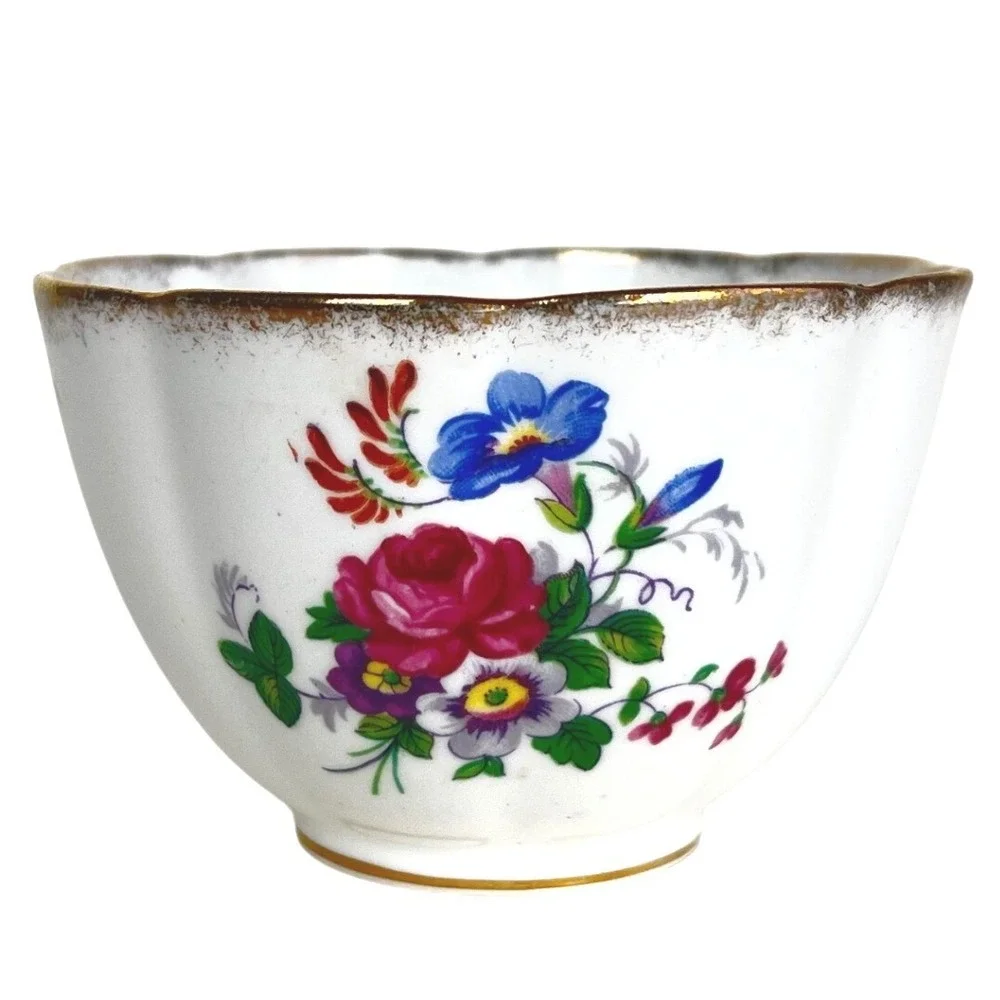 Royal Albert Bone China Barbara Ann Teacup Saucer Floral Gold Rim England